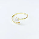 Anel Feminino Ajustável Banhado a Ouro